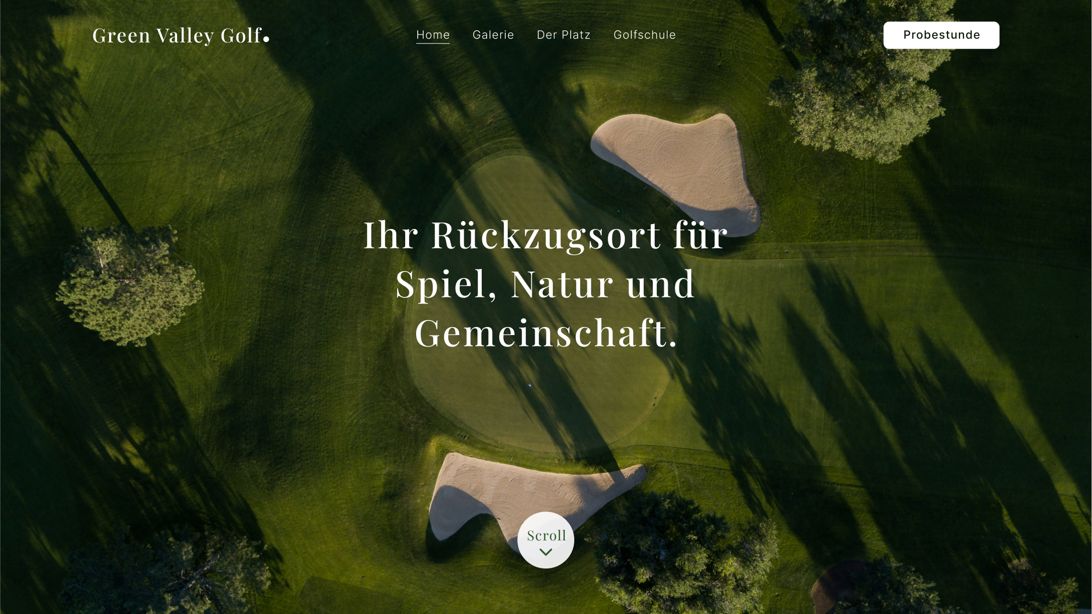 Webdesign eines Golfclubs