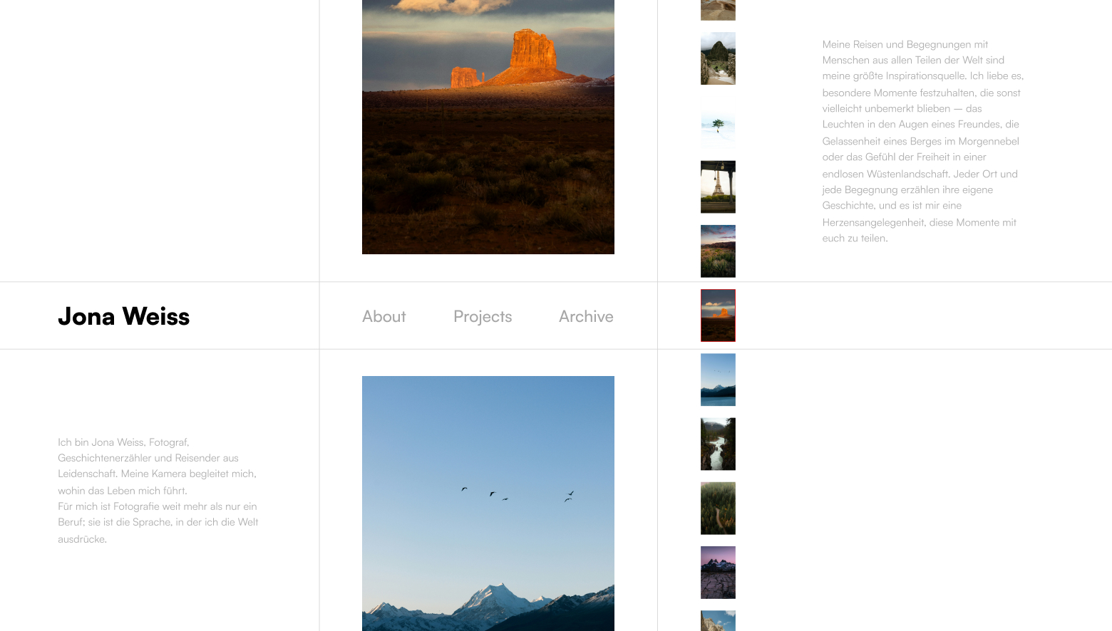 Portfolio Webseite